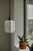 Art Deco Clarice Milk Glass Shade Brass Pendant Light - DWHOME