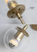 Ritz Duo Brass Fitting Clear Glass Wall Light Sconce - DWHOME