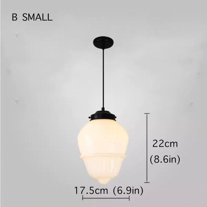 Art Deco Milk Glass Pendant Light - DWHOME