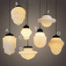 Art Deco Milk Glass Pendant Light - DWHOME