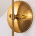 Art Deco Milk Glass Shade Brass Arm Wall Light - DWHOME