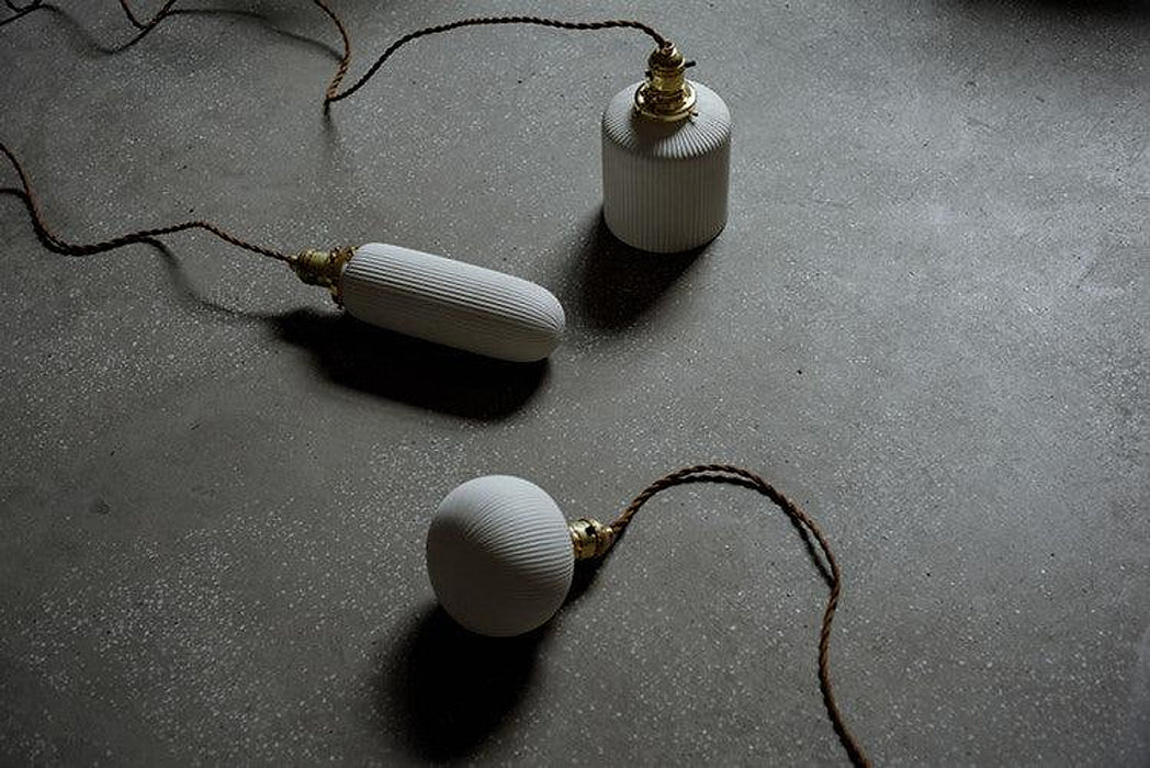 Sjöborre Art Deco White Glass Shade Brass Fitting Pendant Light-DWHOME