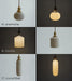 Sjöborre Art Deco White Glass Shade Brass Fitting Pendant Light - DWHOME