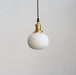 Sjöborre Art Deco White Glass Shade Brass Fitting Pendant Light - DWHOME