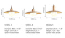 Ashwood Wooden Scandi Japandi Pendant Light - DWHOME