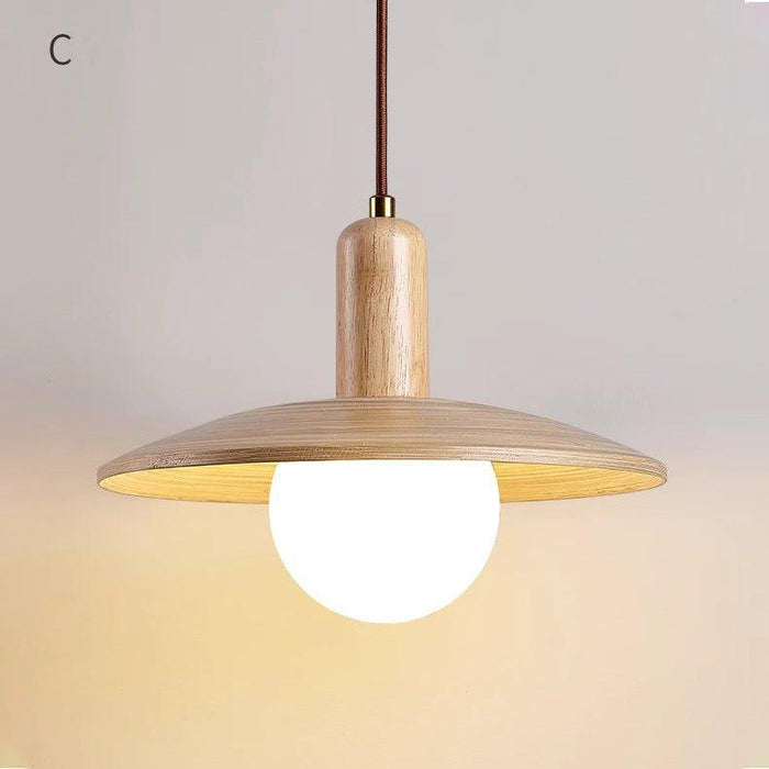 Ashwood Wooden Scandi Japandi Pendant Light - DWHOME