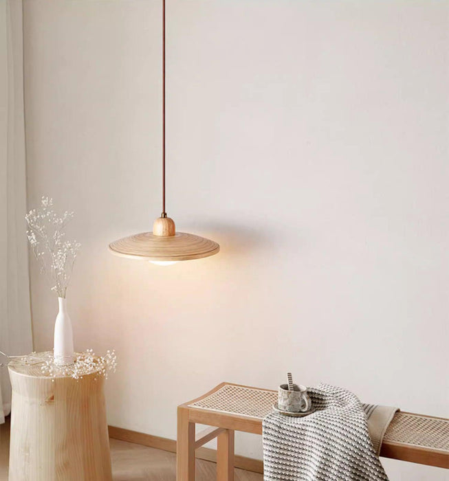 Ashwood Wooden Scandi Japandi Pendant Light - DWHOME