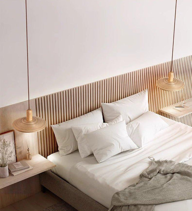 Ashwood Wooden Scandi Japandi Pendant Light - DWHOME