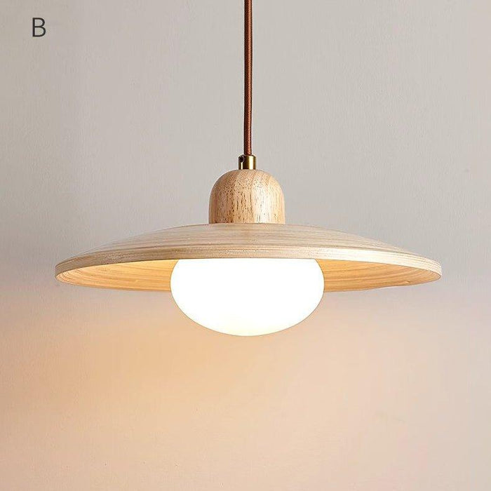 Ashwood Wooden Scandi Japandi Pendant Light - DWHOME