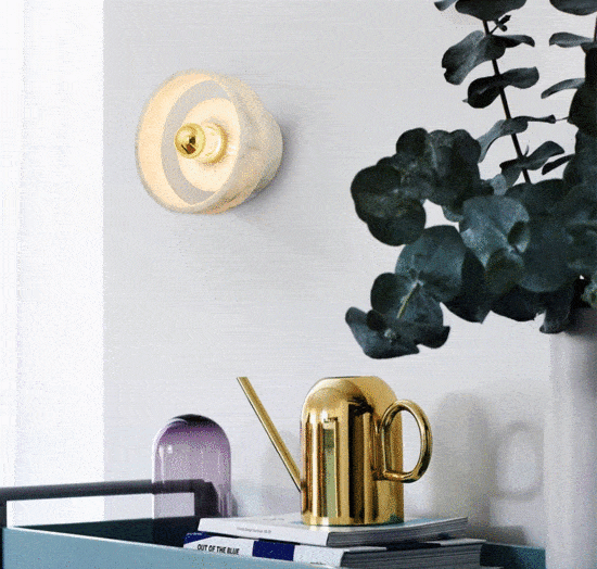 ÁSLAUG Marble Ring Wall Lamp - DWHOME