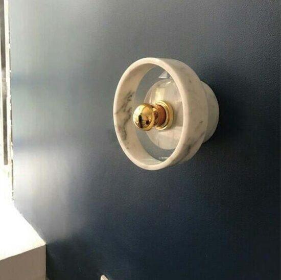 ÁSLAUG Marble Ring Wall Lamp - DWHOME