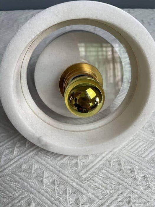 ÁSLAUG Marble Ring Wall Lamp - DWHOME