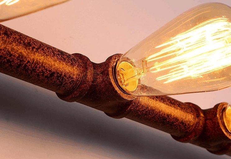 ASTRID Indrustrial Rustic Pipe Line Quadriplet Lamps - DWHOME