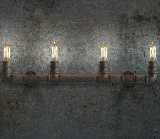 ASTRID Indrustrial Rustic Pipe Line Quadriplet Lamps - DWHOME