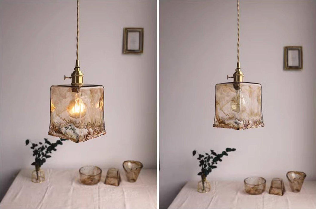 Aurelian Tinted Melted Glass Pendant Light - DWHOME