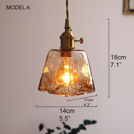 Aurelian Tinted Melted Glass Pendant Light - DWHOME