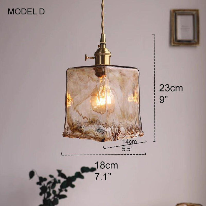 Aurelian Tinted Melted Glass Pendant Light - DWHOME