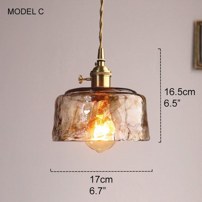 Aurelian Tinted Melted Glass Pendant Light - DWHOME