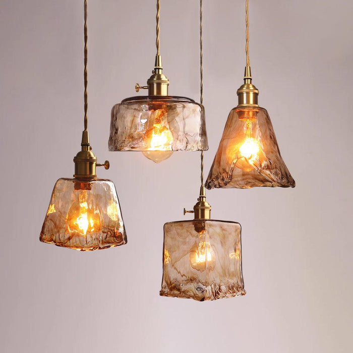 Aurelian Tinted Melted Glass Pendant Light - DWHOME