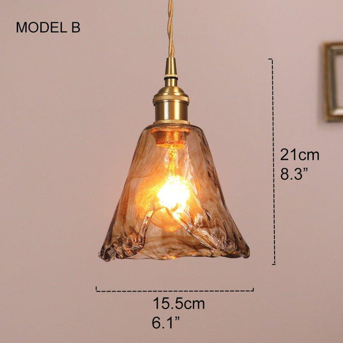Aurelian Tinted Melted Glass Pendant Light - DWHOME