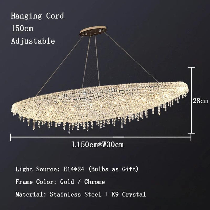 Alleri Crystal Chandelier For Dining Room - DWHOME