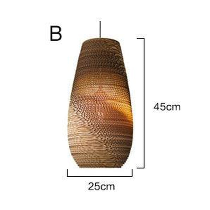 Luminaria Corrugated Board Pendant Light-DWHOME