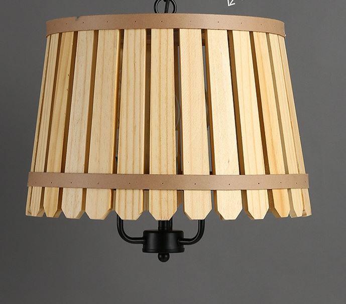 Barrel Style Wood LED Pendant Light - DWHOME