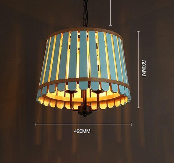 Barrel Style Wood LED Pendant Light - DWHOME