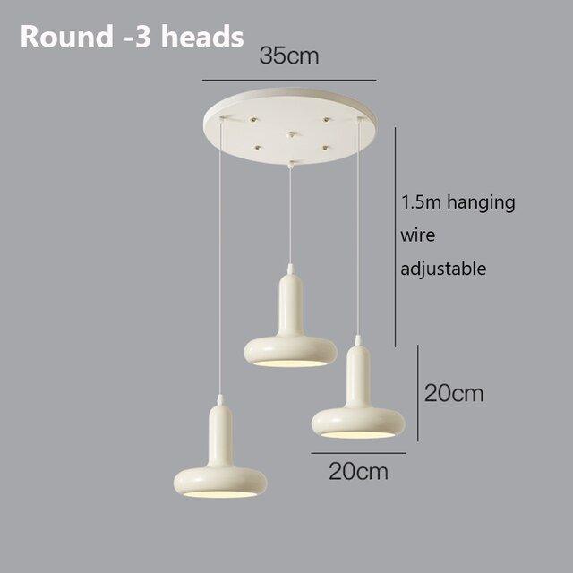 Bauhaus Restaurant Pendant Lights Nordic Medieval Designer Dining Bar Table Lamp Retro White Bedroom Bedside Ceiling Chandelier - DWHOME