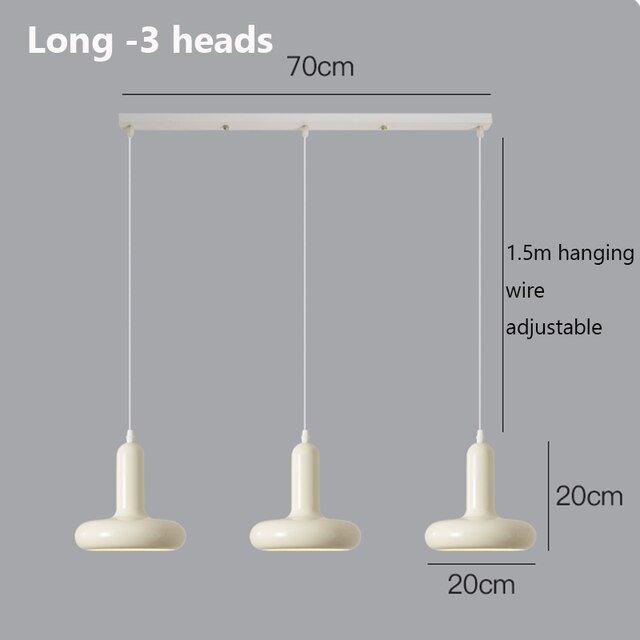 Bauhaus Restaurant Pendant Lights Nordic Medieval Designer Dining Bar Table Lamp Retro White Bedroom Bedside Ceiling Chandelier - DWHOME