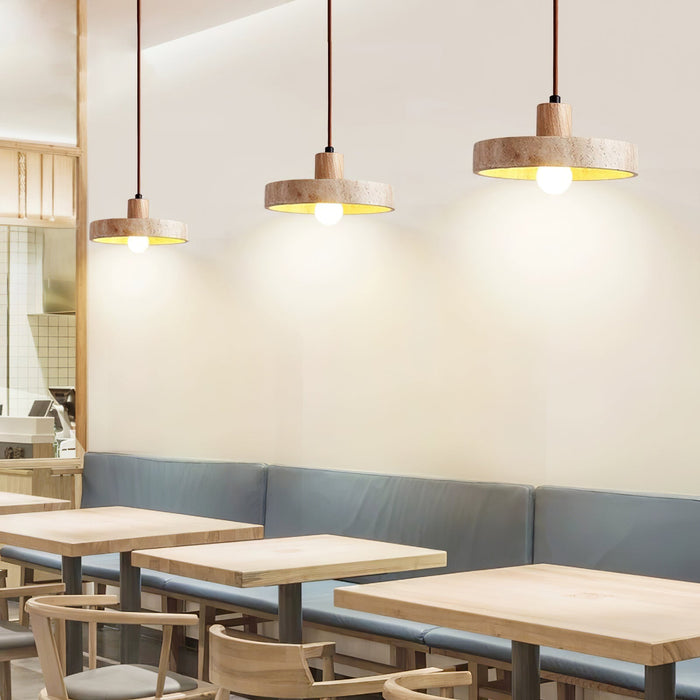 Piedra Travertine Pendant Light-DWHOME