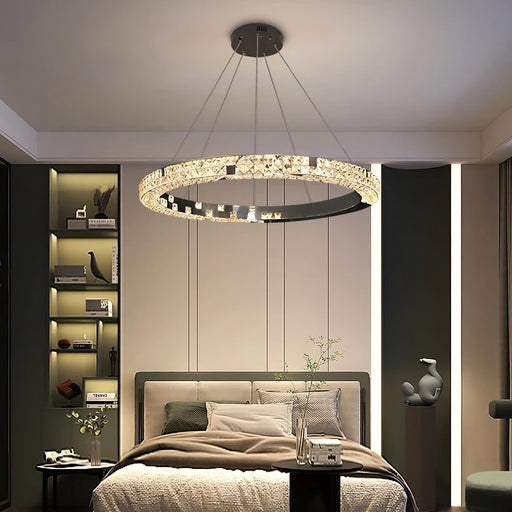 Bacci Crystal RingModern Chandelier-DWHOME