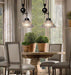 Bennet Ribbed Glass Shade Pulley Industrial Pendant Light - DWHOME