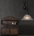 Bennet Ribbed Glass Shade Pulley Industrial Pendant Light - DWHOME