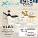 Bestar Raptor ceiling fan with light 33/38/48 inch dc motor with 3 tone led light and remote control - DWHOME
