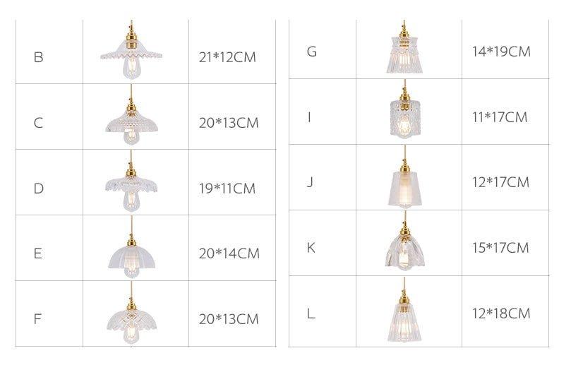 Betty Glass Shade Brass Fitting Art Deco Pendant Light - DWHOME
