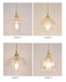 Betty Glass Shade Brass Fitting Art Deco Pendant Light - DWHOME
