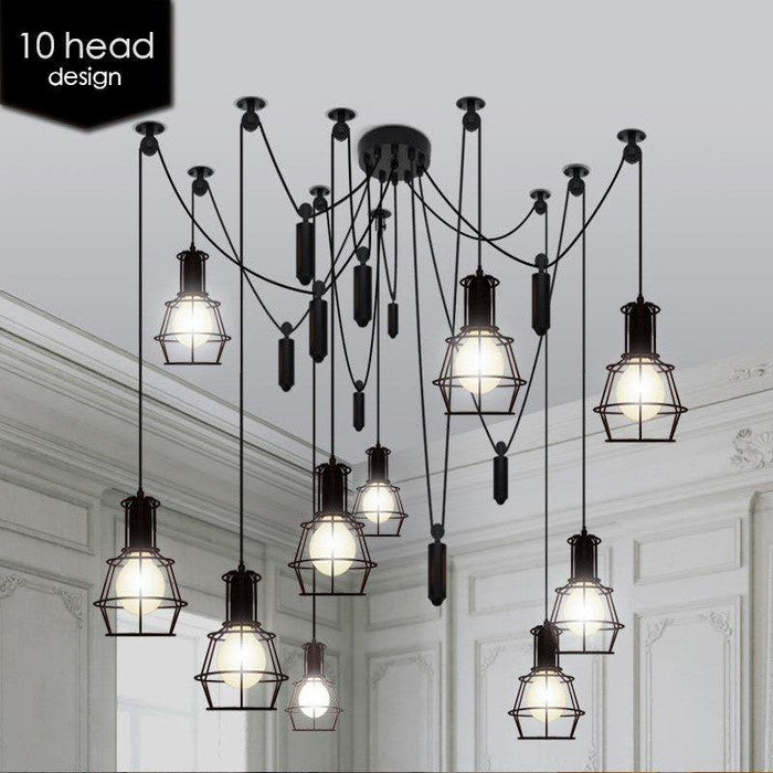 Bingham Caged Bulbs Industrial Pendant Light - DWHOME