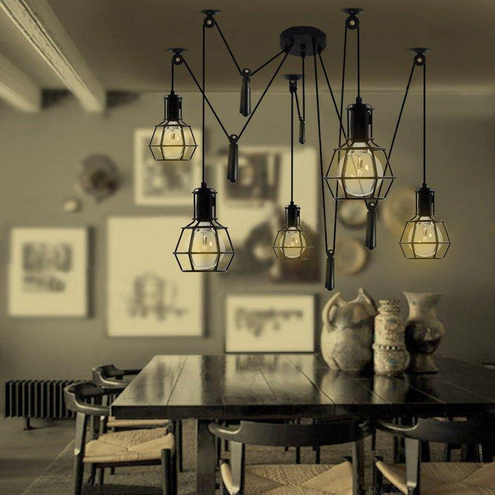 Bingham Caged Bulbs Industrial Pendant Light - DWHOME