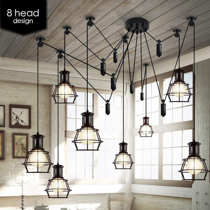 Bingham Caged Bulbs Industrial Pendant Light - DWHOME