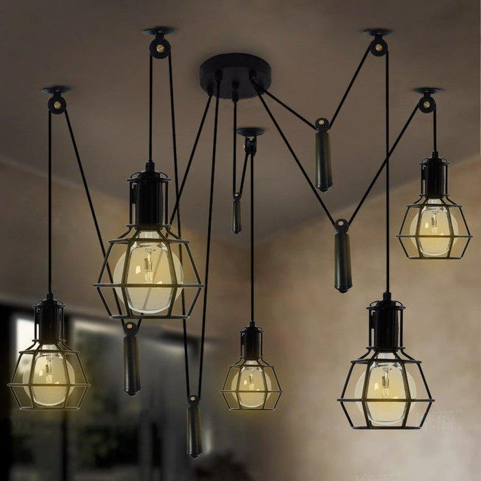 Bingham Caged Bulbs Industrial Pendant Light - DWHOME