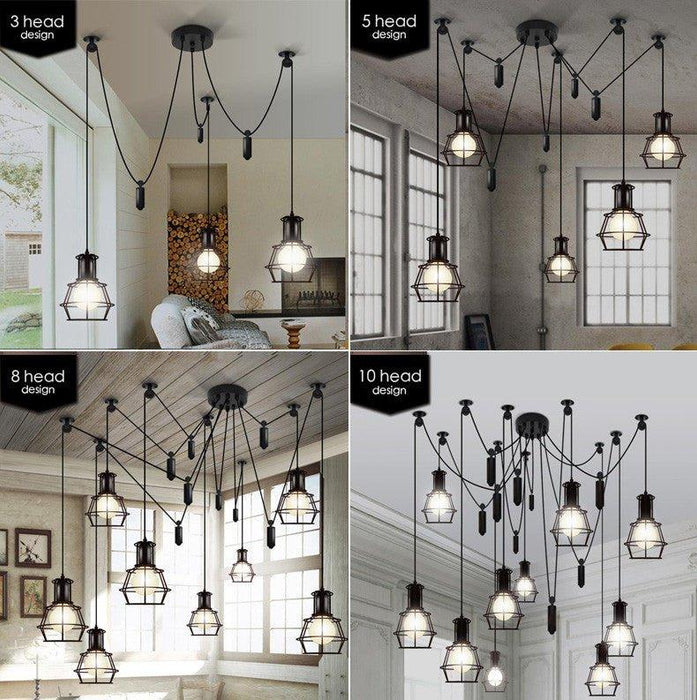 Bingham Caged Bulbs Industrial Pendant Light - DWHOME