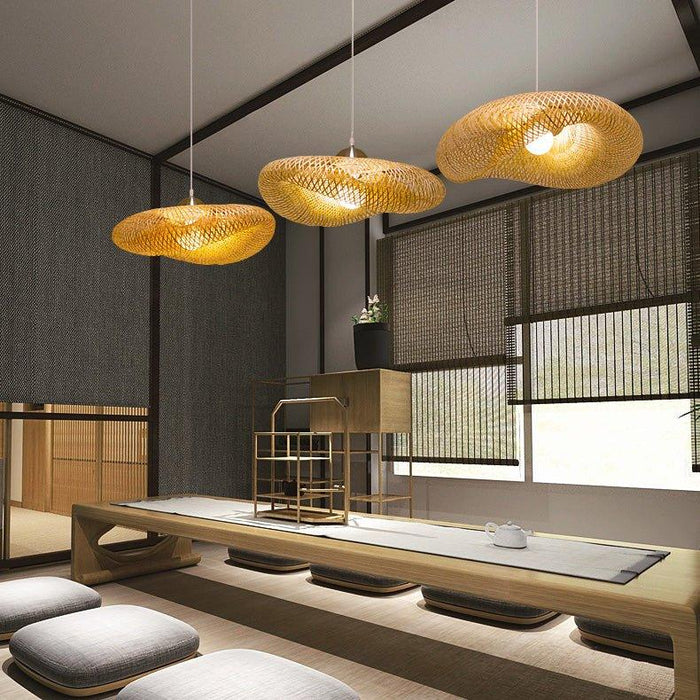 Birds Nest Rattan Bamboo Pendant Light - DWHOME