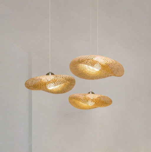 Birds Nest Rattan Bamboo Pendant Light-DWHOME