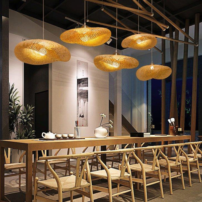 Birds Nest Rattan Bamboo Pendant Light - DWHOME