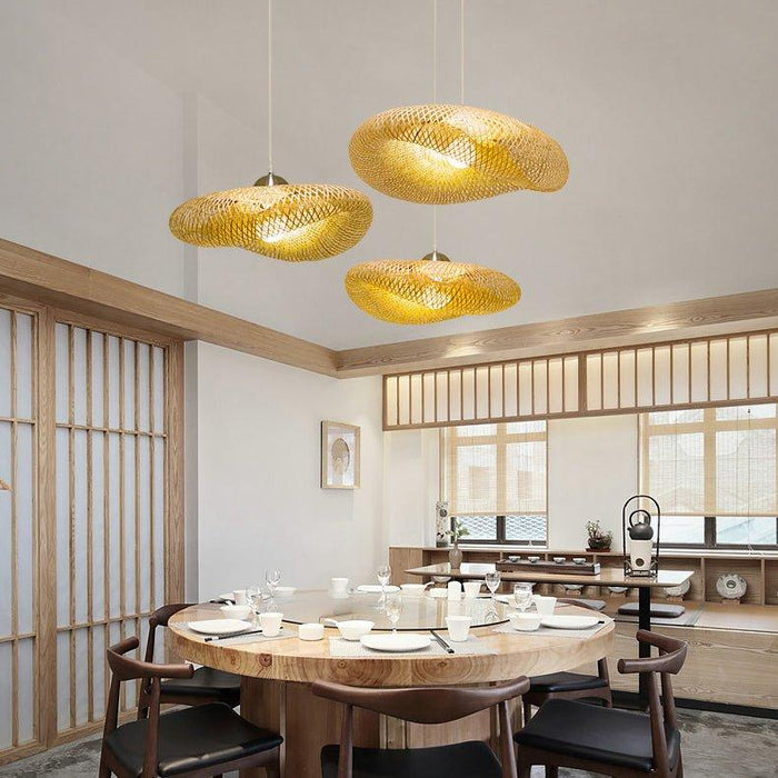Birds Nest Rattan Bamboo Pendant Light - DWHOME