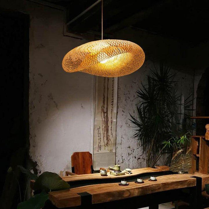 Birds Nest Rattan Bamboo Pendant Light - DWHOME
