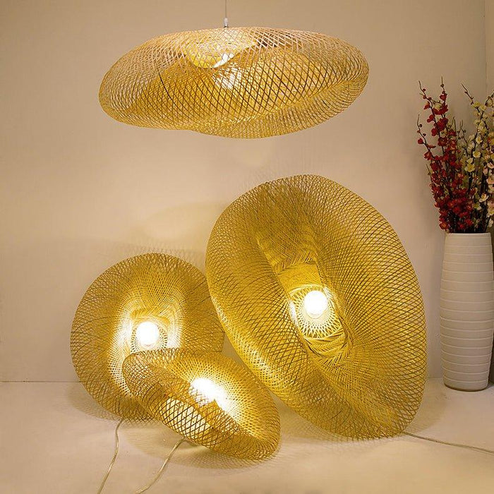 Birds Nest Rattan Bamboo Pendant Light - DWHOME