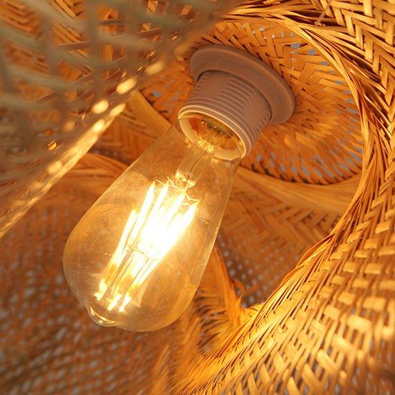 Birds Nest Rattan Bamboo Pendant Light - DWHOME