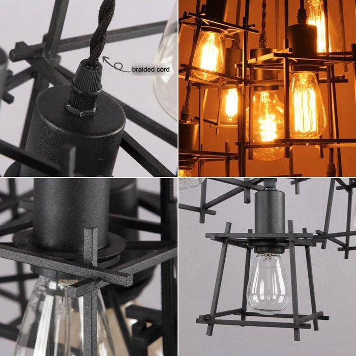 Bismuth Industrial Cube Cluster Pendant Light - DWHOME
